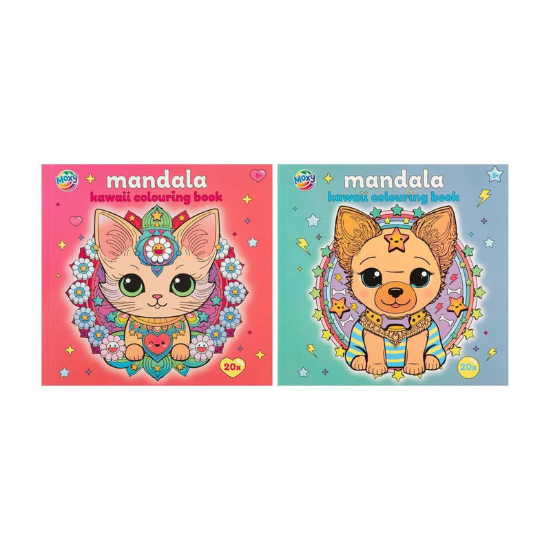 Load image into Gallery viewer, Moxy kleurboek mandala kawaii 20p