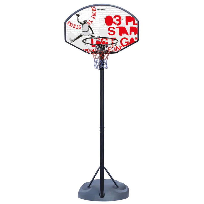 Load image into Gallery viewer, Avento basketbalstandaard champion shoot verstelbaar zwart wit en rood