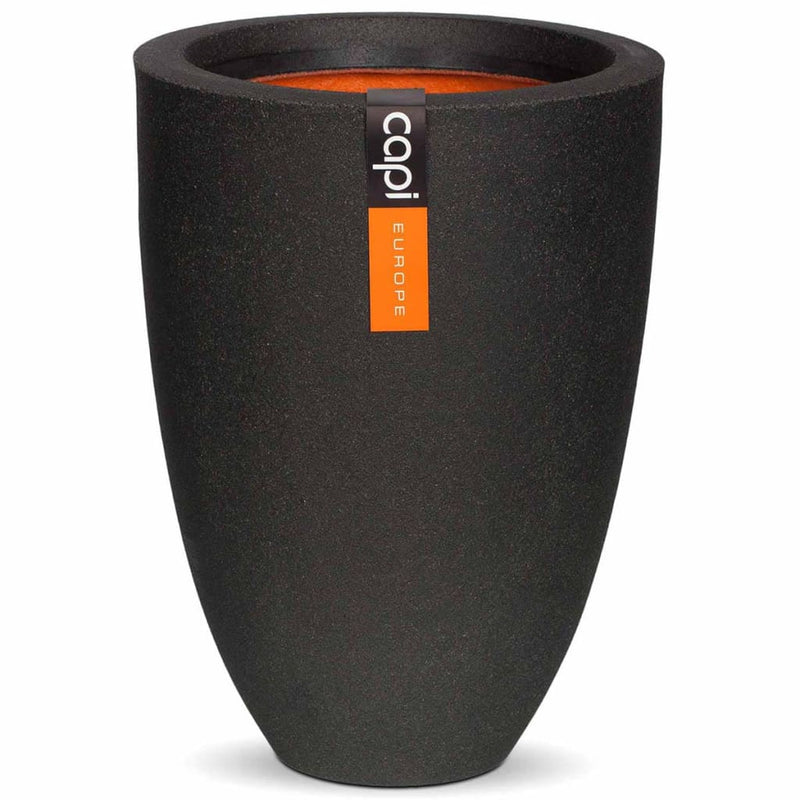 Load image into Gallery viewer, Capi bloempot urban smooth elegant laag 36x47 cm zwart kbl782