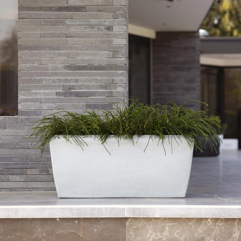 Load image into Gallery viewer, Capi plantenbak arc granite rechthoekig 60x35x40 cm ivoorkleurig