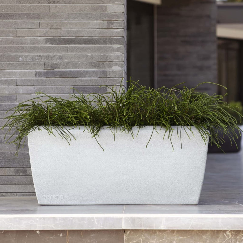 Load image into Gallery viewer, Capi plantenbak arc granite rechthoekig 90x35x40 cm ivoorkleurig