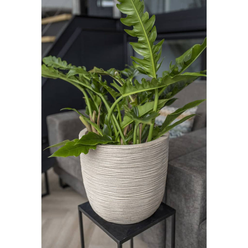 Load image into Gallery viewer, Capi plantenbak waste rib 43x41 cm terrazzo beige
