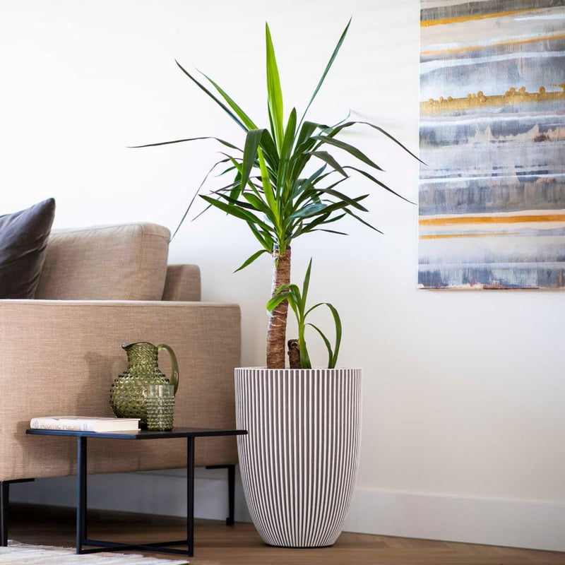 Load image into Gallery viewer, Capi bloempot groove elegant 46x58 cm ivoorkleurig