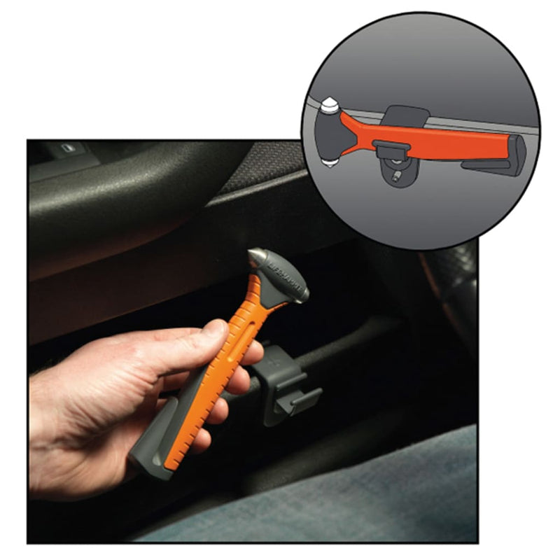 Load image into Gallery viewer, Lifehammer noodhamer plus met gordelsnijder oranje 16,5 cm