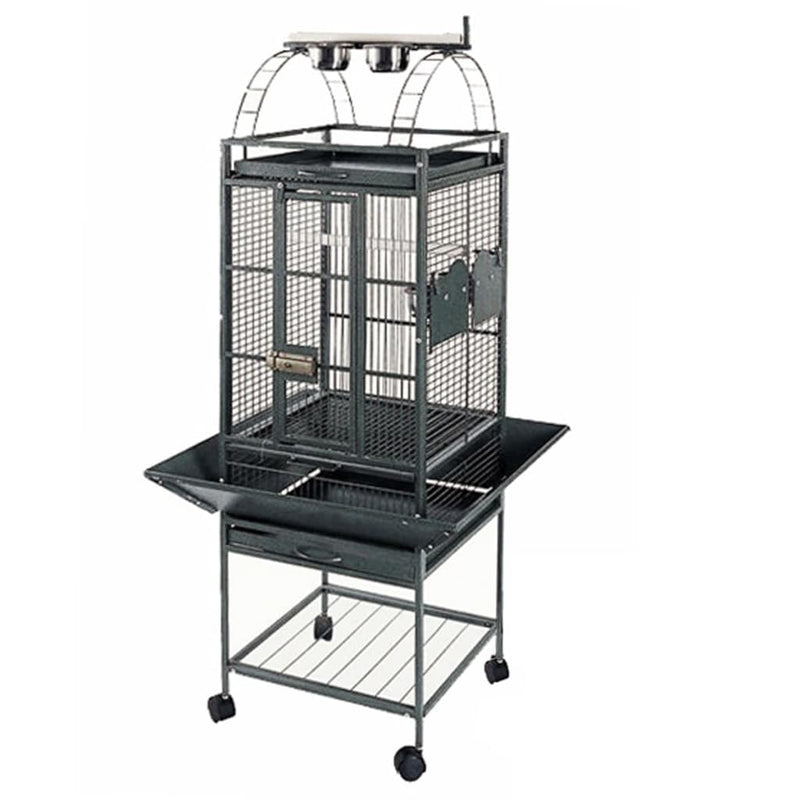 Load image into Gallery viewer, Strong papegaaienkooi villa helios 46x46x149 cm zilvergrijs 93016