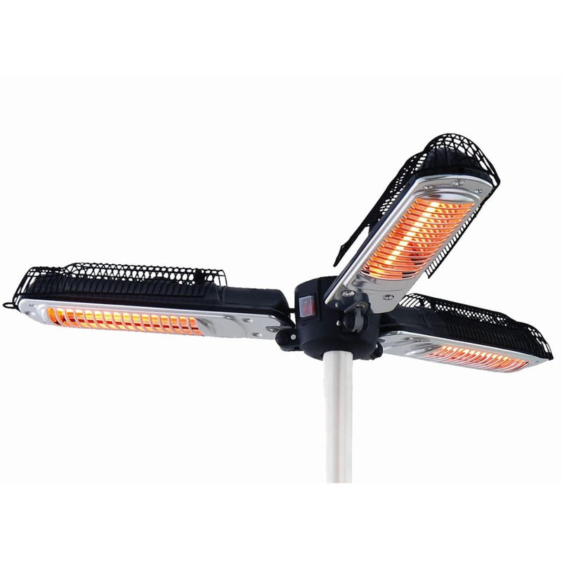 Load image into Gallery viewer, Sunred parasolverwarming 2000 w halogeen zwart en zilver ph10