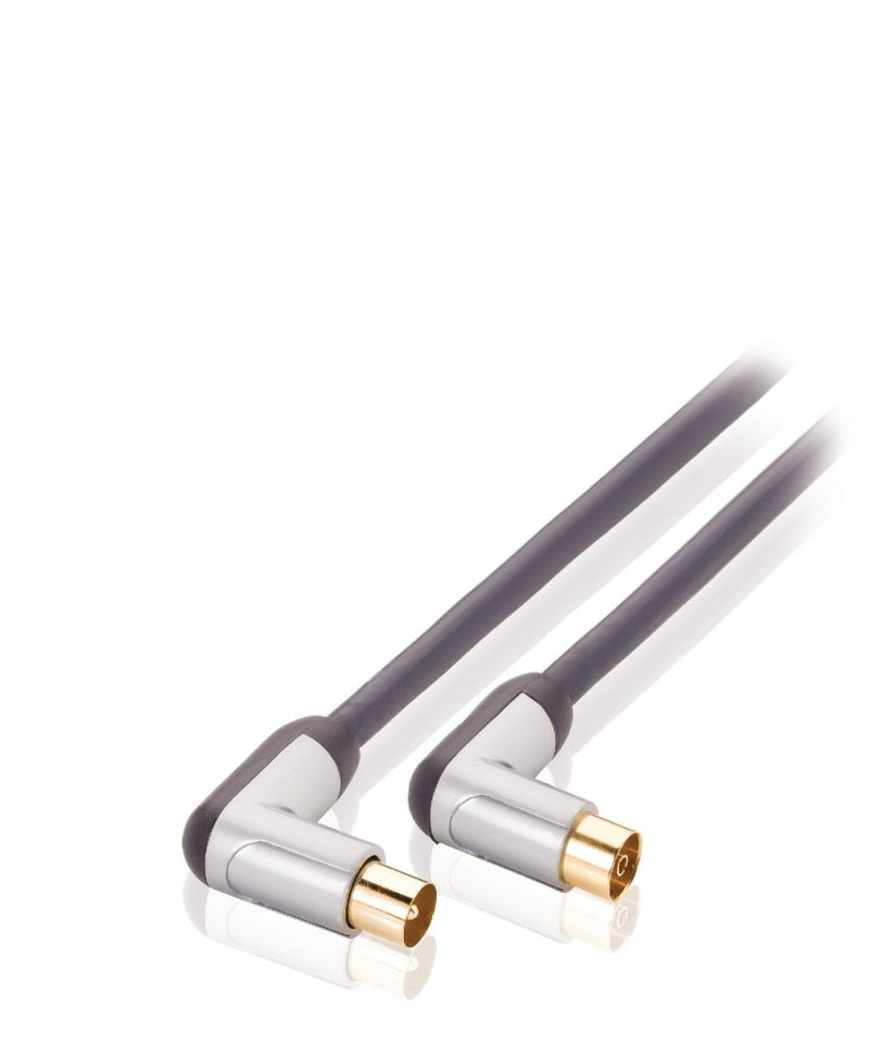 Cargue la imagen en el visor de la galería, Profigold profigold prov8803 coaxkabel male gehoekt female gehoekt 3,00 m zwart