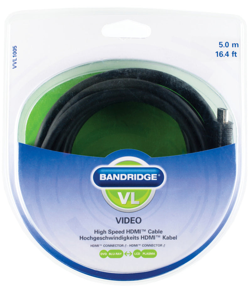Load image into Gallery viewer, Bandridge Bandridge Vvl1005 Hdmi-hogesnelheidskabel 5.0 M