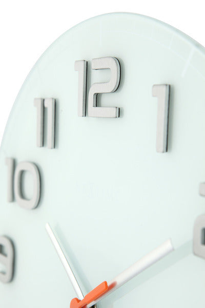 Load image into Gallery viewer, Nextime ne-8817wi wandklok dia. 30 x 3.5 cm, glass, white, 'classy round'