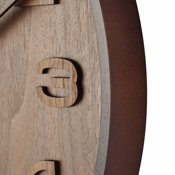 Load image into Gallery viewer, Nextime ne-3096br wandklok dia. 35 cm, hout, bruin, 'wood wood medium'