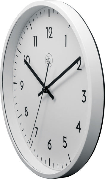 Load image into Gallery viewer, Nextime nx-7320 wandklok nxt diameter 30cm kunststof wit, witte wijzerplaat