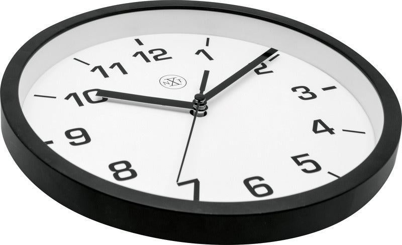 Load image into Gallery viewer, Nextime nx-7321zw wandklok nxt diameter 20cm kunststof zwart, witte wijzerplaat