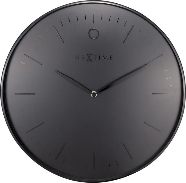 Load image into Gallery viewer, Nextime ne-3235zw wandklok glamour ø40 metaal zwart
