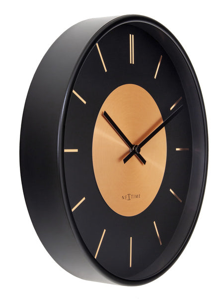 Load image into Gallery viewer, NeXtime NeXtime NE-3535CO Wandklok Retro II 25cm Zwart koper Metaal
