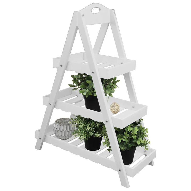 Load image into Gallery viewer, ProGarden ProGarden Etagère 3-laags driehoek MDF wit