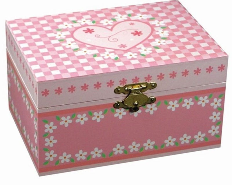 Afbeelding laden in galerijviewer, Juwelendoos roze hartje met bloemetjes