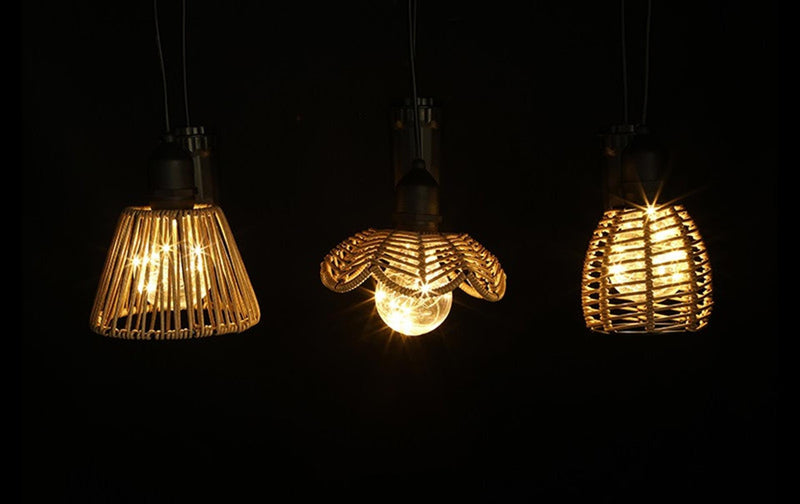 Laden Sie das Bild in Galerie -Viewer, Countryfield led hanglamp onora bruin 3 assorti 4,5x9x16cm
