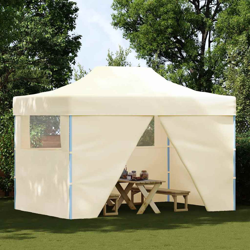 Load image into Gallery viewer, Vidaxl vouwtent pop-up met 4 zijwanden 3x4,5 m crèmewit