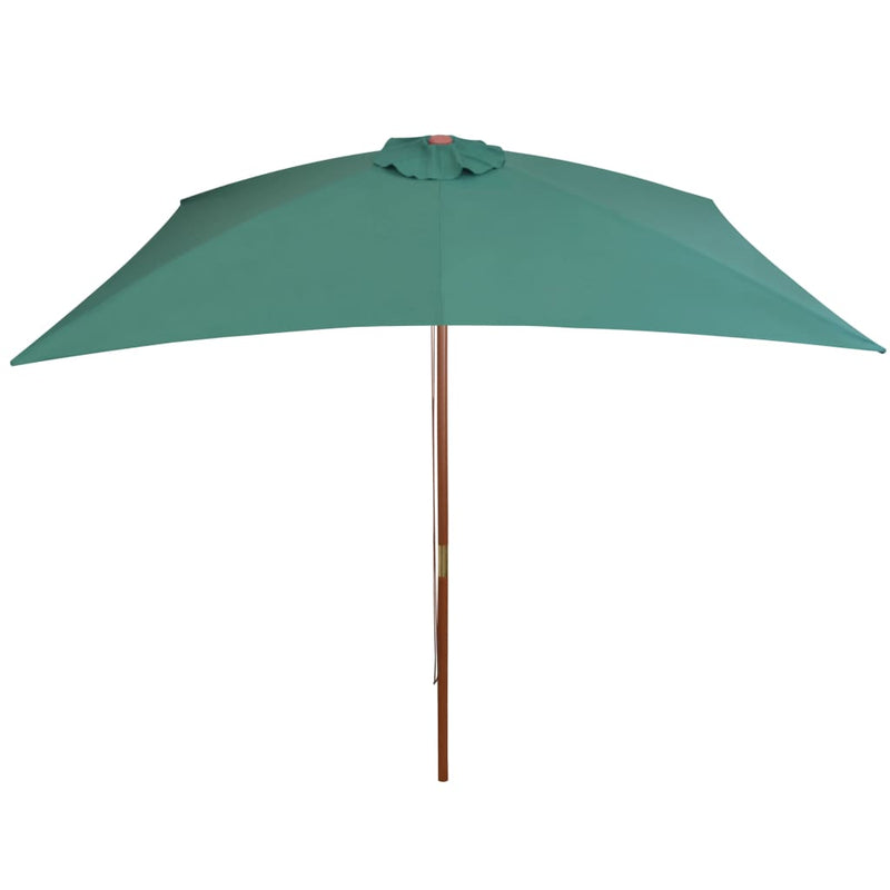 Load image into Gallery viewer, Vidaxl parasol met houten paal 200x300 cm groen