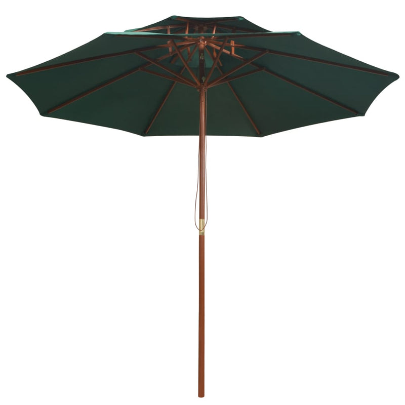 Load image into Gallery viewer, Vidaxl dubbeldekker parasol 270x270 cm houten paal groen