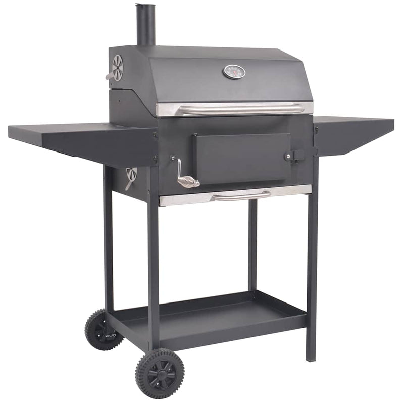 Load image into Gallery viewer, Vidaxl houtskoolbarbecue met onderplank zwart