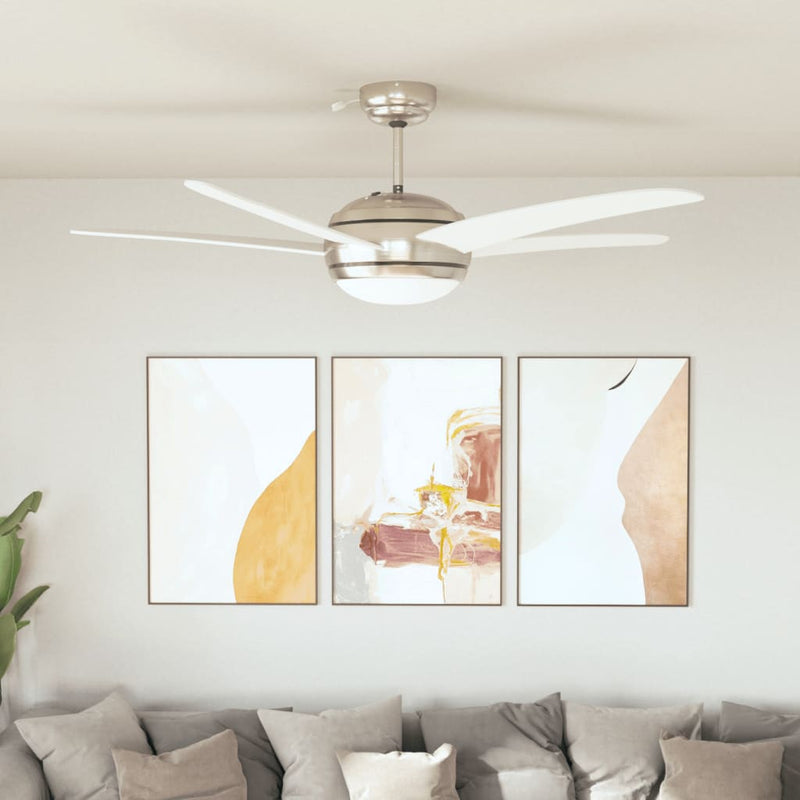 Load image into Gallery viewer, Vidaxl plafondventilator met lamp 128 cm wit