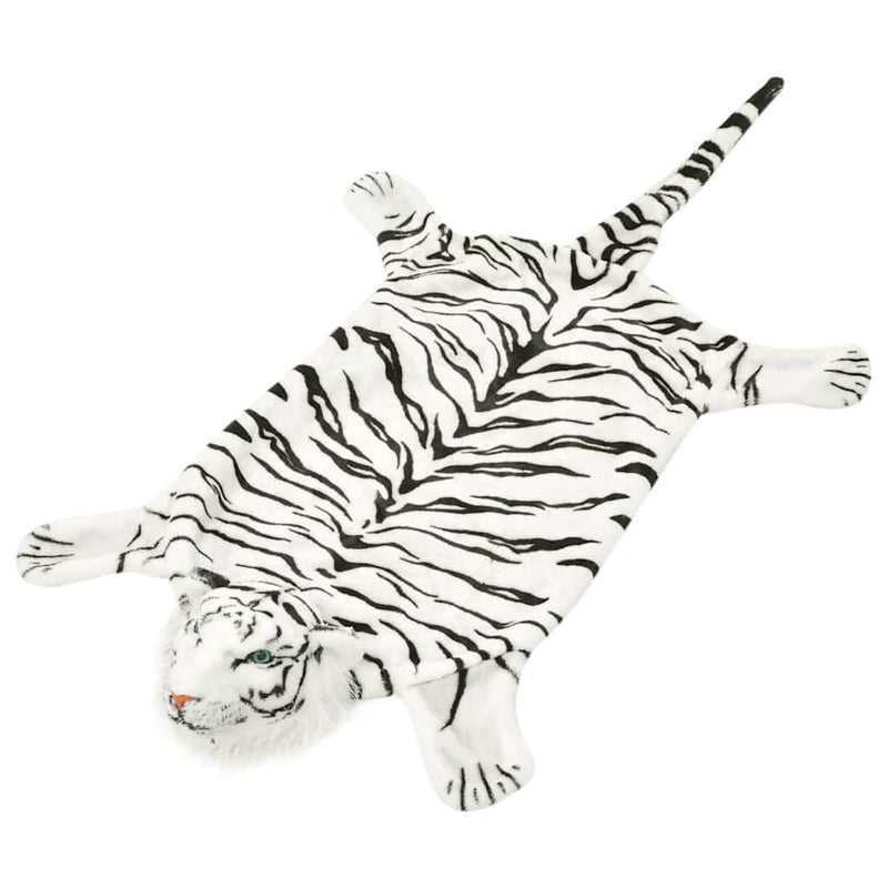 Chargez l'image dans la visionneuse de la galerie, Vidaxl tijgervloerkleed pluche 144 cm wit