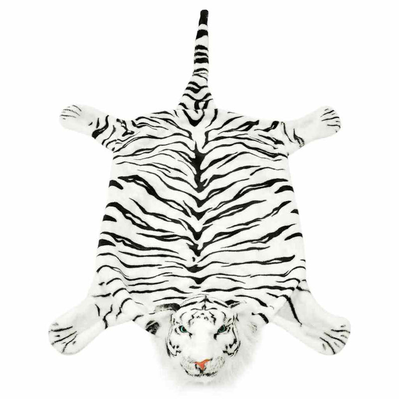 Chargez l'image dans la visionneuse de la galerie, Vidaxl tijgervloerkleed pluche 144 cm wit