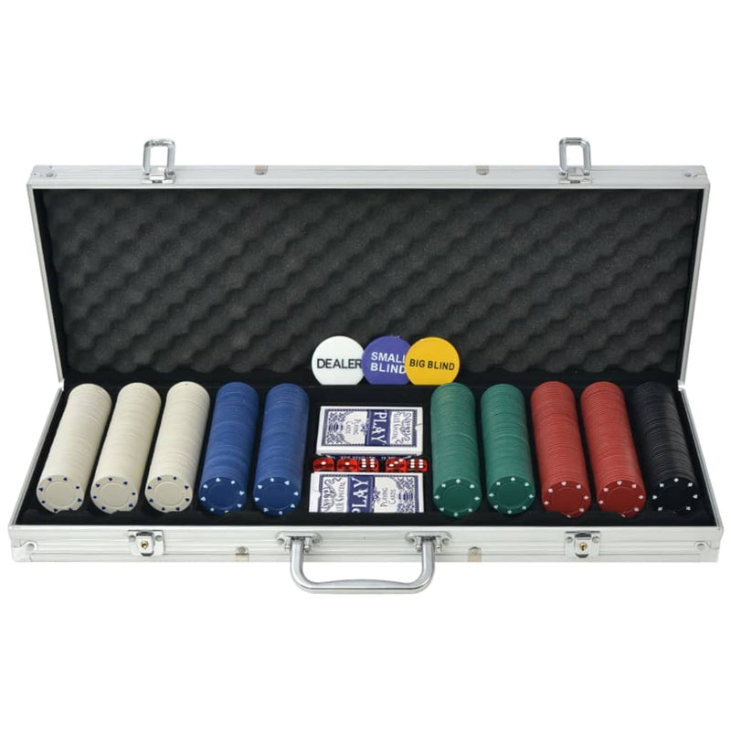 Load image into Gallery viewer, Vidaxl pokerset met 500 chips aluminium
