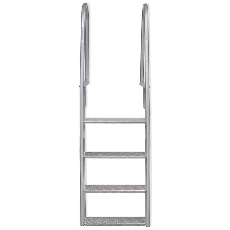 Load image into Gallery viewer, Vidaxl dok zwembadladder met 4 treden aluminium 167 cm