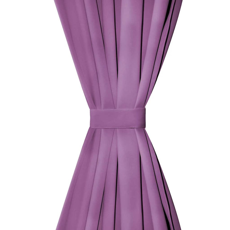 ギャラリービューアに画像をロードする, Vidaxl micro-satijnen gordijnen met lussen 140x245 cm lila 2 st