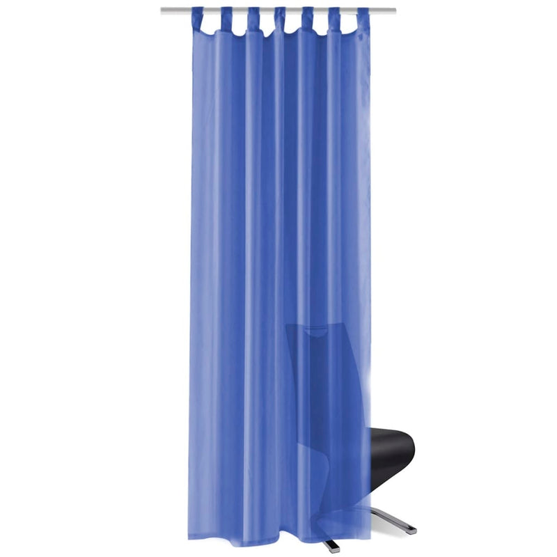 Load image into Gallery viewer, Vidaxl gordijnen voile 140x245 cm koningsblauw 2 st
