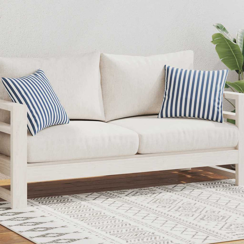 Load image into Gallery viewer, Vidaxl buitenkussens 45x45 cm gestreept marineblauw 2 st