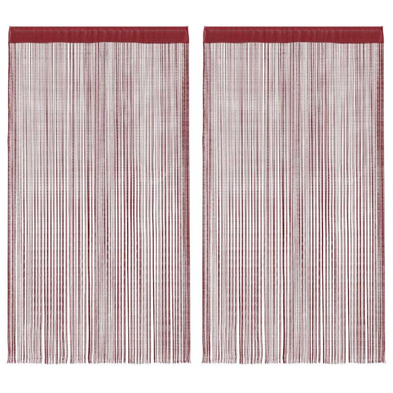 Load image into Gallery viewer, Vidaxl dradengordijnen 100x250 cm wijnrood 2 st