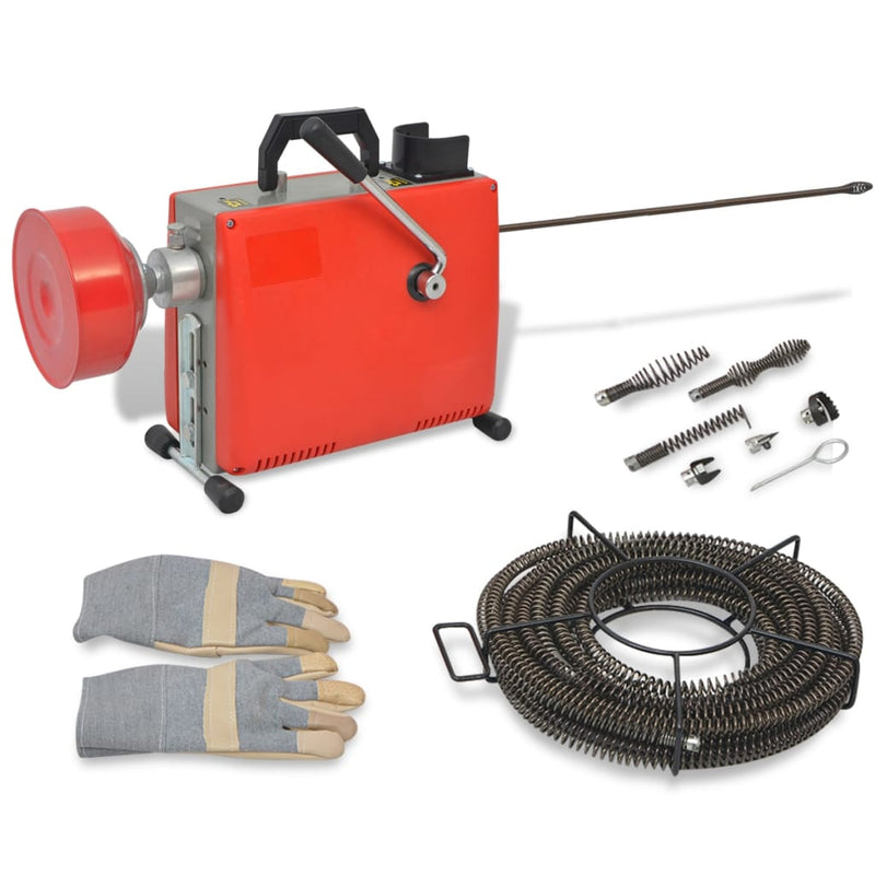 Load image into Gallery viewer, Vidaxl leidingreinigingsmachine 250 w 15 m x 16 mm 4,5 m x 9,5 mm