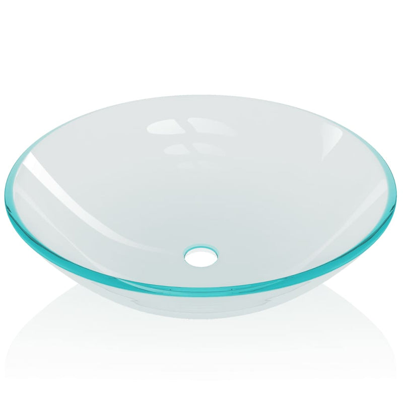 Load image into Gallery viewer, Vidaxl wasbak gehard glas 42 cm transparant