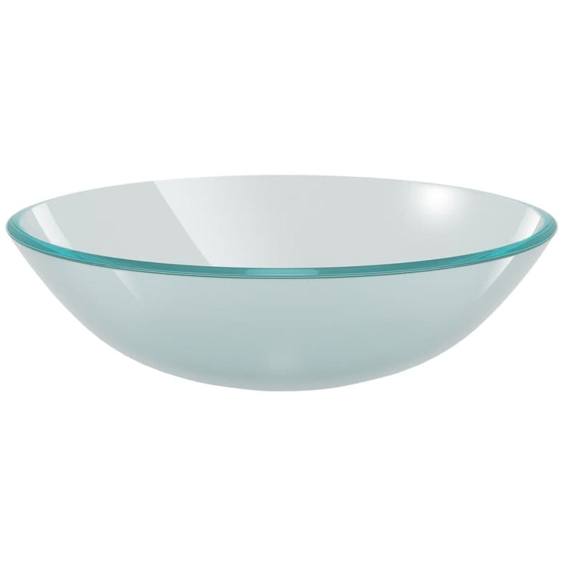 Load image into Gallery viewer, Vidaxl wasbak gehard glas 42 cm matglas
