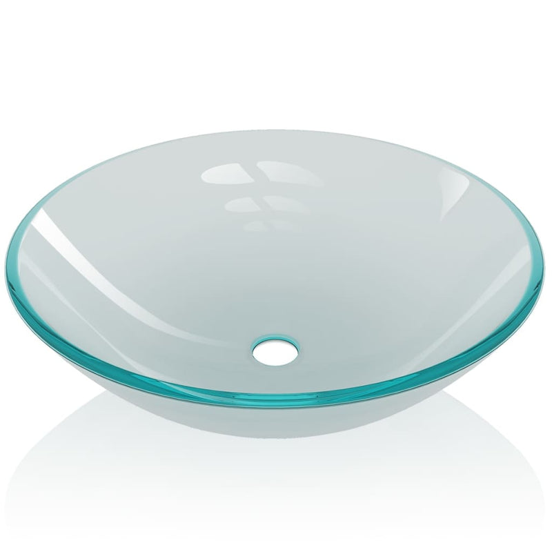 Load image into Gallery viewer, Vidaxl wasbak gehard glas 42 cm matglas