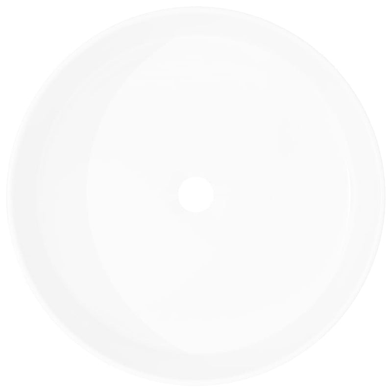 Load image into Gallery viewer, Vidaxl wastafel rond wit 40x15 cm keramiek