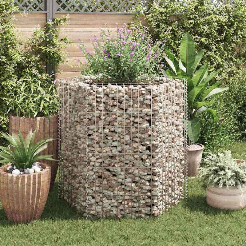 Load image into Gallery viewer, Vidaxl gabion plantenbak verhoogd zeshoekig 100x90x100 cm
