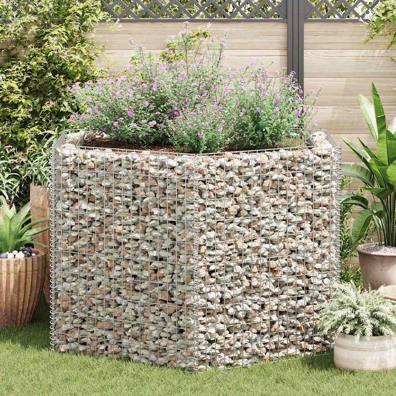 Load image into Gallery viewer, VidaXL Gabion plantenbak verhoogd zeshoekig 160x140x100 cm