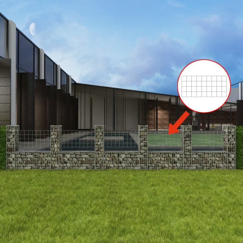 Load image into Gallery viewer, VidaXL Gabion mand U-vormig 570x20x100 cm staal