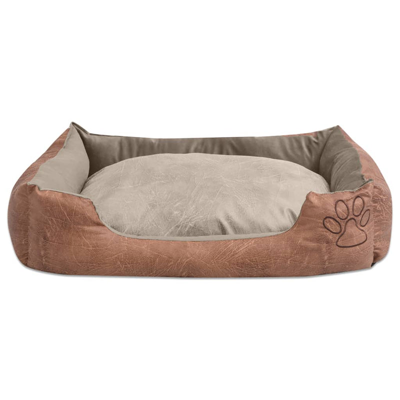 Load image into Gallery viewer, Vidaxl hondenbed kussen pu-kunstleer maat xxl beige
