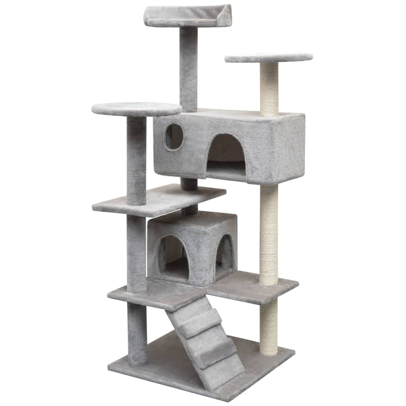 Load image into Gallery viewer, Vidaxl kattenkrabpaal met sisal krabpalen 125 cm grijs