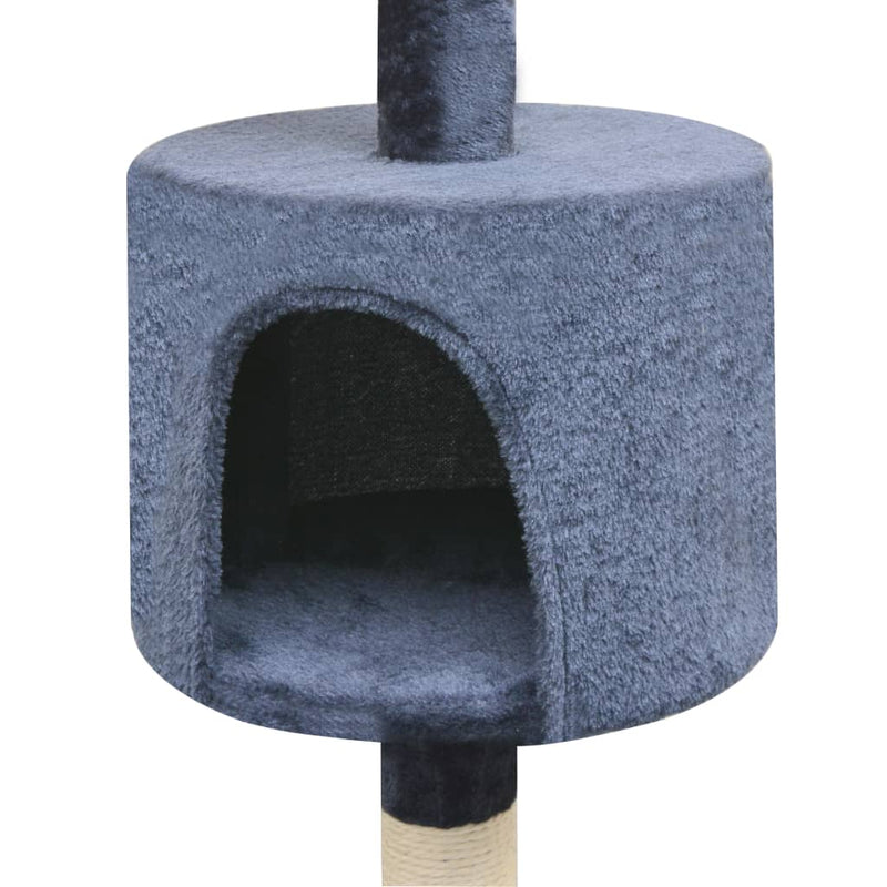 Load image into Gallery viewer, Vidaxl kattenkrabpaal met sisal krabpalen 125 cm donkerblauw