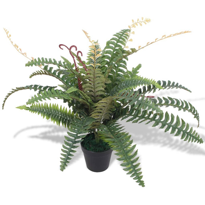 Load image into Gallery viewer, Vidaxl kunst varen plant met pot 60 cm groen