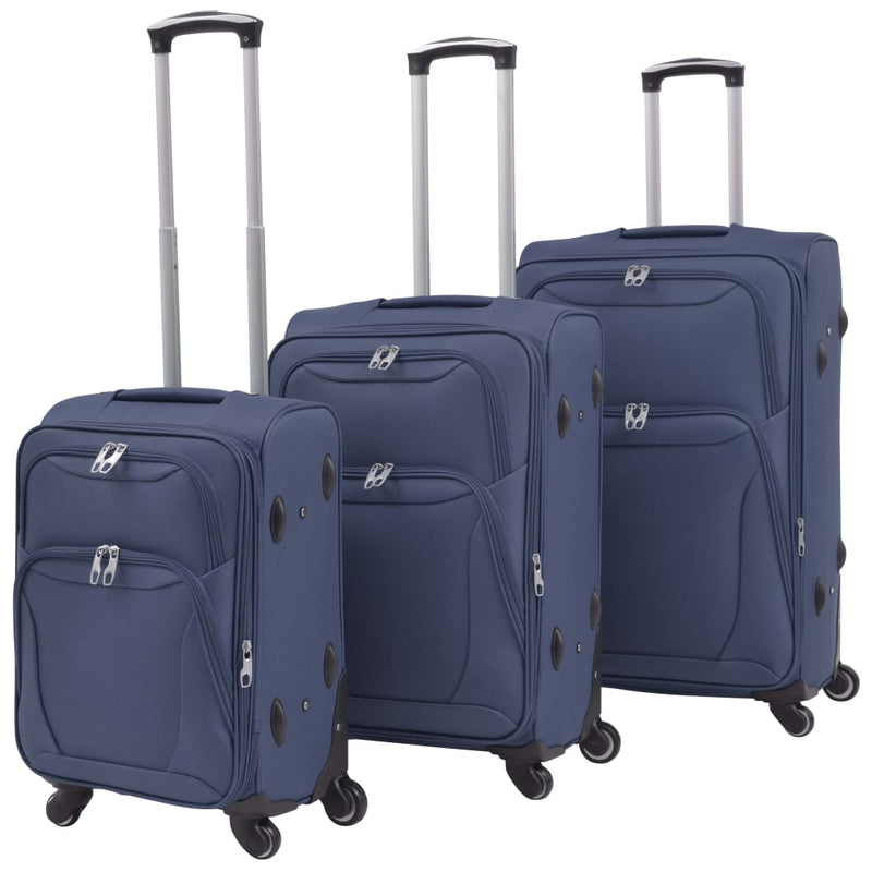 Load image into Gallery viewer, Vidaxl trolleyset marineblauw 3-delig