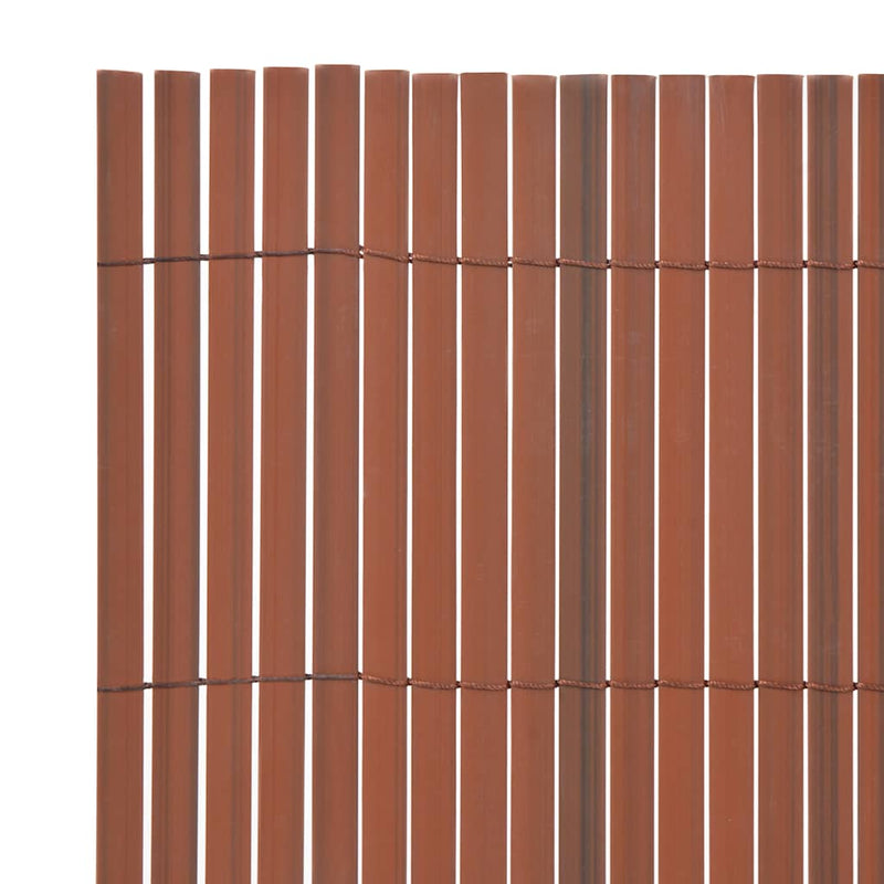Load image into Gallery viewer, Vidaxl tuinafscheiding dubbelzijdig 90x500 cm pvc bruin