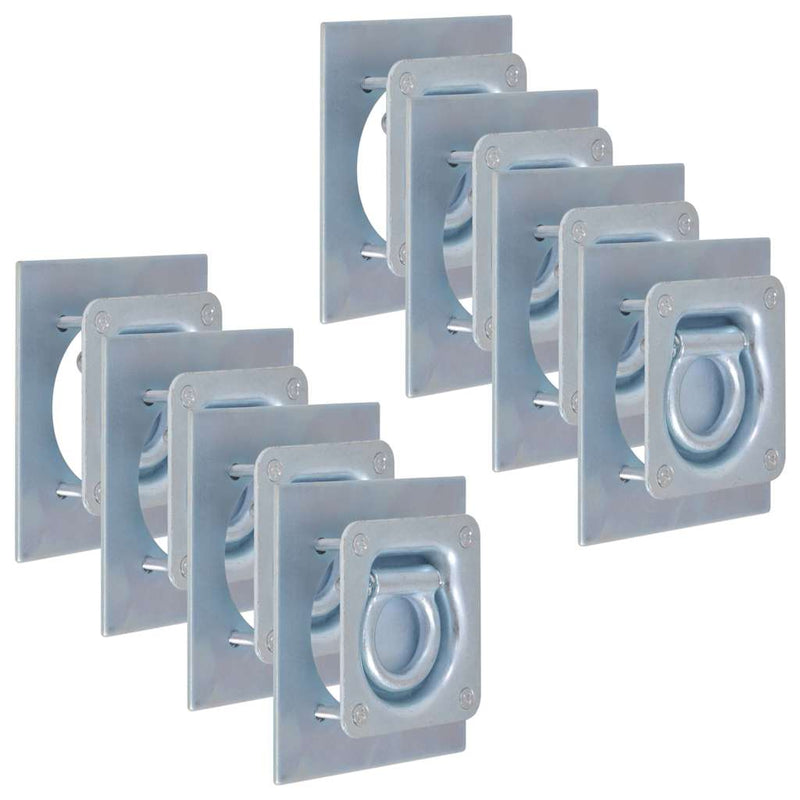 Chargez l'image dans la visionneuse de la galerie, Vidaxl bevestigingsringen voor aanhanger 2000 kg verzinkt staal 8 st