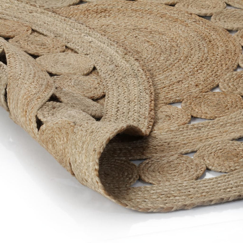 ギャラリービューアに画像をロードする, Vidaxl tapijt met ontwerp rond 150 cm gevlochten jute